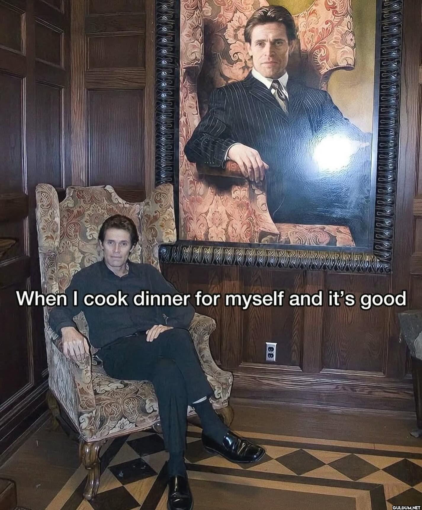 When I cook dinner for...
